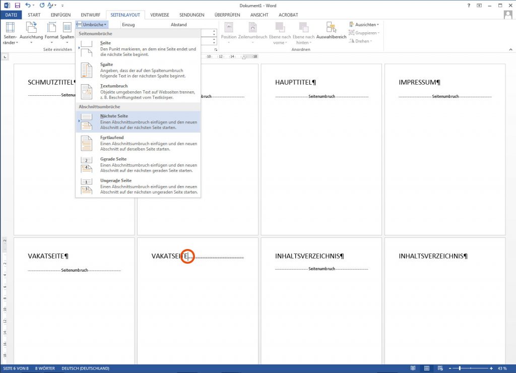 Buchblock Einrichten Mit Microsoft Word Teil 2 3 Bod De