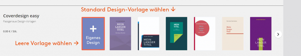 unterschiedliche Designvorlagen für dein Buchcover