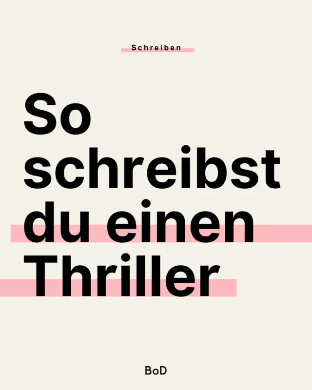 📌 Du liebst blutige Geschichten? Spannung, die kaum auszuhalten ist? Szenen, die für echte Gänsehaut sorgen? Dann solltest du deinen ersten Thriller schreiben. Worauf es bei diesem Genre ankommt, wie das richtige Setting erschaffst und welche typischen Fehler du dir sparen kannst, erklären wir in den nächsten Slides. 🙂‍↕️🫶🏻

👉🏻 Was macht einen Thriller aus – und was so beliebt?
👉🏻 Welche Sub-Genres gibt es?
👉🏻 Thriller vs. Krimi
👉🏻 Die wichtigsten Bestandteile
👉🏻 Häufige Fehler beim Schreiben von Thrillern

Falls du Ergänzungen hast, schreib sie gerne in die Kommentare - und verrätst uns vielleicht auch, ob du schon mal einen Thriller geschrieben hast oder gerne liest ☺️✌🏻

THRILLER SCHREIBEN | BUCH SCHREIBEN | KRIMI SCHREIBEN | SPANNENDE GESCHICHTEN