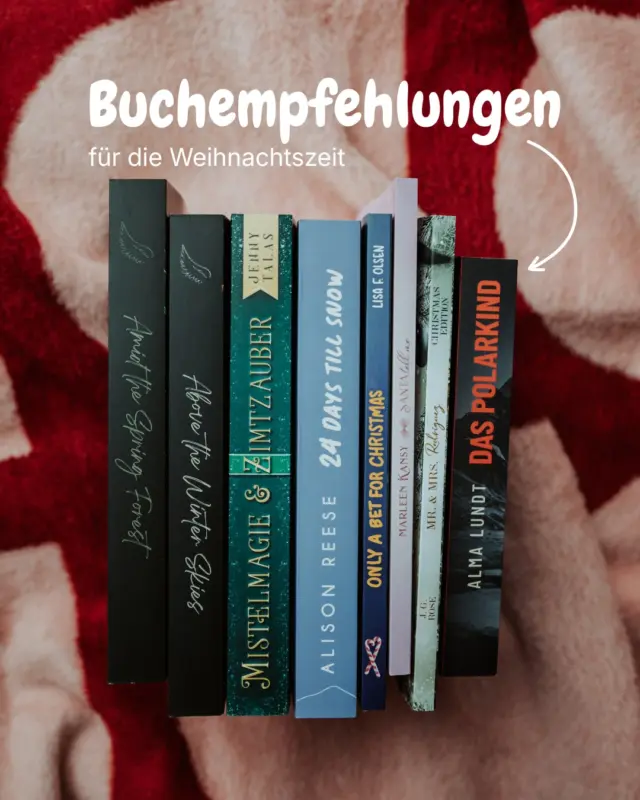 Weihnachten steht vor der Tür & wir haben euch letztens gefragt, was eure ❤️ -Geschenke unterm Weihnachtsbaum sind. Eine Sache wurde häufig genannt: BÜCHER!

Und da wir Bücher eh lieben, haben wir euch ne kleine Liste an weihnachtlichen Geschichten zusammengesucht, die sich unserer Meinung nach perfekt als Geschenk machen würden 🎄🥰 

💌
»Mr. & Mrs. Rodríguez - Christmas Edition« von @j.g_rose
»Only a bet for Christmas« von @lisaf.olsen
»Above the Winter Skies« und »Amid the Spring Forest« von @kisa_thaleen
»Mistelmagie & Zimtzauber« von @jenny.talas
»24 Days till Snow« von @alisonreese.author
»Das Polarkind« von @autorin_alma_lundt
»Santa Tell Me« von @marleenxkansy.buecher

Habt ihr gerade ein Weihnachtsbuch, dass ihr in dieser Jahreszeit verschlingt? Her mit den Buchempfehlungen! 😍 

BUCHTIPP | LESEZEIT | WEIHNACHTSBÜCHER | COSY ROMANCE | LIEBESROMANE | THRILLER | BUCHEMPFEHLUNGEN