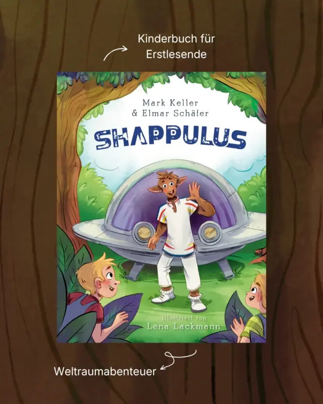 Happy Release Day für unseren neuen Lieblings-Außerirdischen! 🛸

Shappulus ist den Köpfen von @markkeller_official und Elmar Schäfer entsprungen und mischt nach seiner Bruchlandung auf der Erde das Familienleben der Geschwister Vicky und Dago auf. 💥

Die von @lenackmann liebevoll illustrierten Bilder runden die abenteuerliche Geschichte ab. 💚 
Das Buch wird für Kinder ab 8 Jahren empfohlen und ist somit perfekt geeignet für Erstleser*innen, die sich für Bücher begeistern (wollen). 📚

Hier kommt noch einmal der Klappentext:
Shappulus Mirtus Maximus der Neunundneunzigste hat richtig Pech: Nach einer halsbrecherischen Flucht vor Weltraumpiraten muss er notlanden – ausgerechnet in Blauzeuseln, einem kleinen Kaff, in dem eigentlich nie etwas passiert. Die Geschwister Vicky und Dago Brunz nehmen den liebenswerten Lumulaner kurzerhand bei sich auf und bringen damit nicht nur ihr chaotisches Familienleben, sondern gleich die ganze Stadt durcheinander.
Mit viel Witz, skurrilen Charakteren und jeder Menge lustiger außerirdischer Flüche erzählt Shappulus eine Geschichte über Freundschaft, Zusammenhalt und den Mut, anders zu sein.
 
Das Buch wurde von @lidlde herausgegeben und sie möchten damit ein starkes Zeichen für Leseförderung setzen. 📖 
 
KINDERBÜCHER | SCIFI | WELTRAUM | ABENTEUER | GESCHENK FÜR KINDER